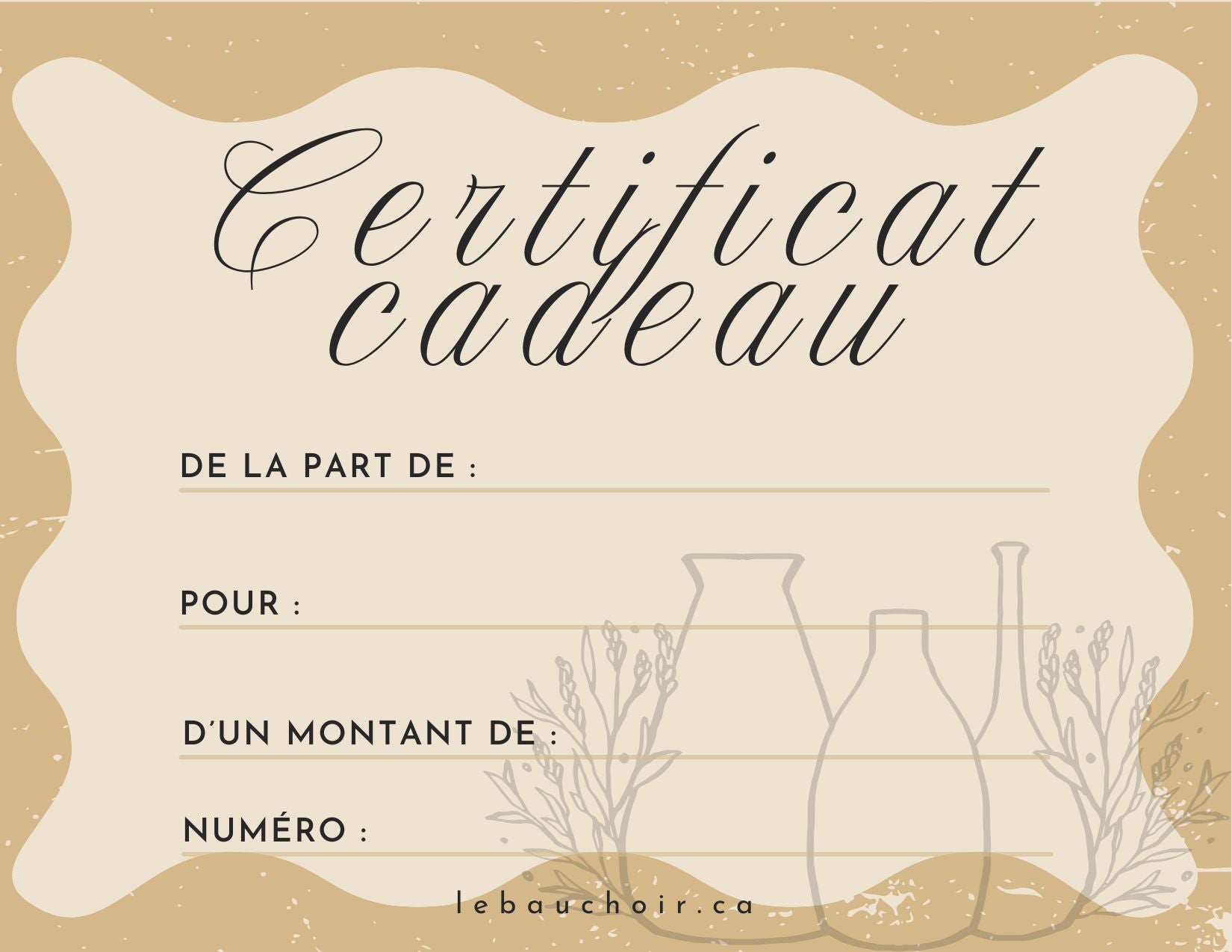 Carte-Cadeau électronique de L'Ébauchoir